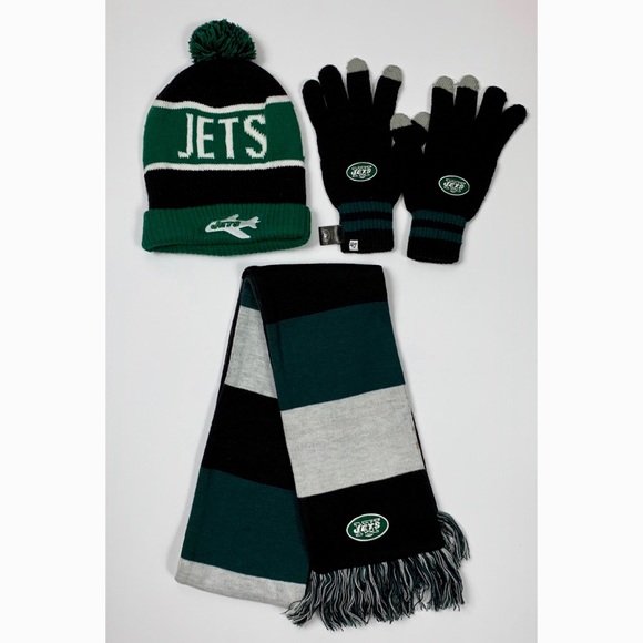 47 Other - N.Y. Jets Football Hoodie Scarf Gloves Set